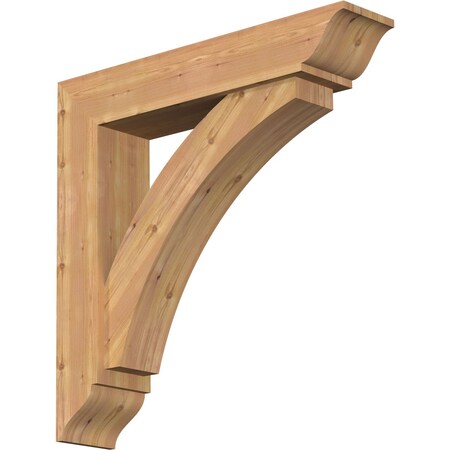 Ekena Millwork Thorton Traditional Smooth Bracket w/ Offset Brace, Western Red Cedar, 7 1/2"W x 36"D x 36"H BKT0806X36X36THR01SWR